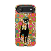 Kate McEnroe New York Atomic Cat Retro iPhone Case, Groovy 60s Flower Power Mid Century Modern Phone Cover, Kitsch Hippie Protective CasePhone Cases13904801019629544217