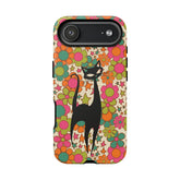 Kate McEnroe New York Atomic Cat Retro iPhone Case, Groovy 60s Flower Power Mid Century Modern Phone Cover, Kitsch Hippie Protective CasePhone Cases26180149201907047818