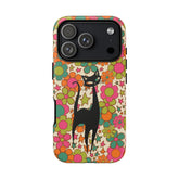 Kate McEnroe New York Atomic Cat Retro iPhone Case, Groovy 60s Flower Power Mid Century Modern Phone Cover, Kitsch Hippie Protective CasePhone Cases60438032443365182454