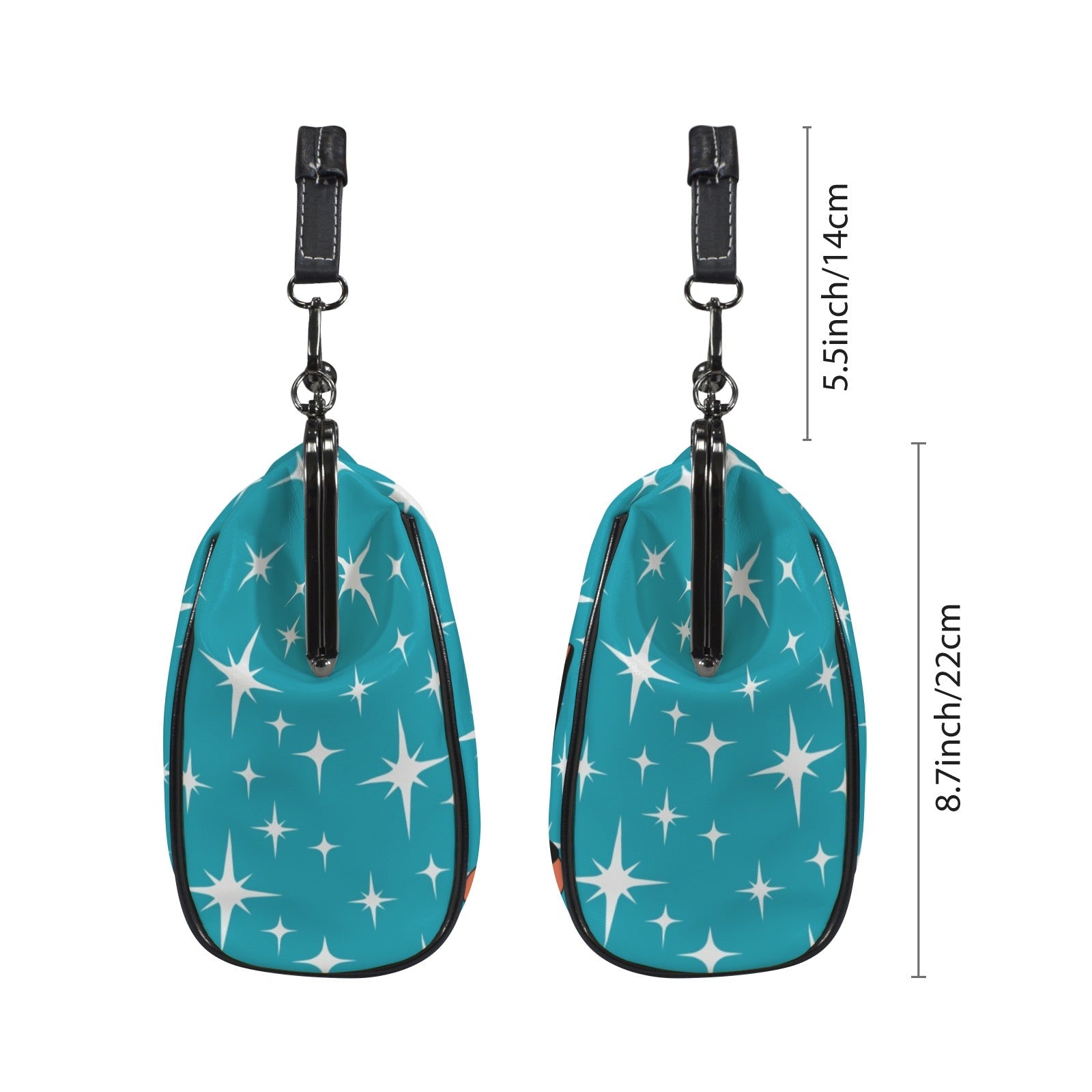 Kate McEnroe New York Atomic Cat Retro Kisslock Purse, Mid Century Modern Starburst BagCrossbody BagsD3210233