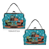 Kate McEnroe New York Atomic Cat Retro Kisslock Purse, Mid Century Modern Starburst BagCrossbody BagsD3210233
