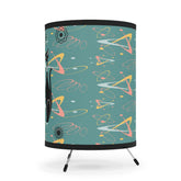 Kate McEnroe New York Atomic Cat Retro Kitschy Tripod Lamp, Mid Century Modern Teal Starburst Accent Lamp, Living Room, Bedroom, Office Table LampLamps30602826145179059708