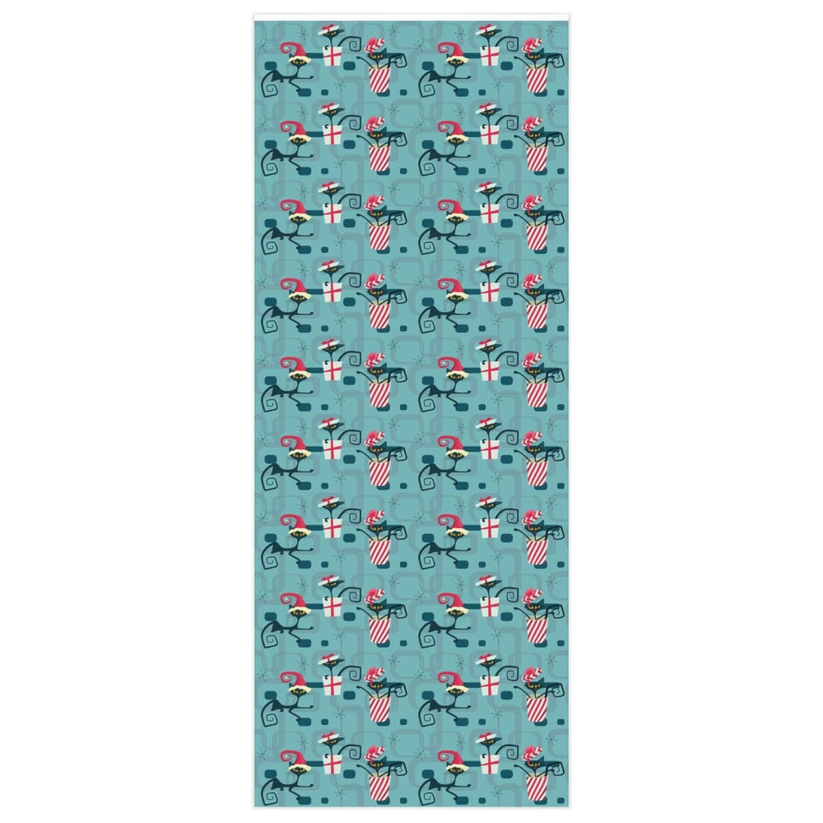 Kate McEnroe New York Atomic Cat Retro Kitschy Wrapping Paper Seasonal &amp; Holiday Decorations 24&quot; × 60&quot; 19523265176692003713