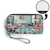 Kate McEnroe New York Atomic Cat Retro Lounge Wallet, Mid Century Modern Zip ClutchWalletsN7MG27RW - 1