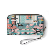 Kate McEnroe New York Atomic Cat Retro Lounge Wallet, Mid Century Modern Zip ClutchWalletsN7MG27RW - 2