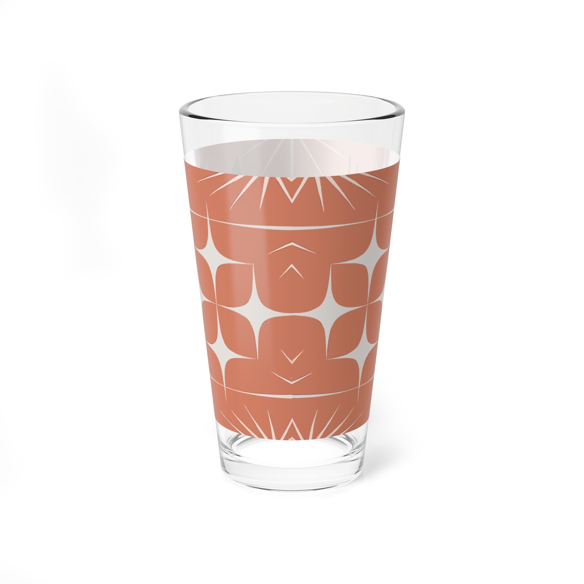 MCM Jeannette Glass Red Square Atomic high quality Starburst Pattern Root Beer Mug (Set of 4)