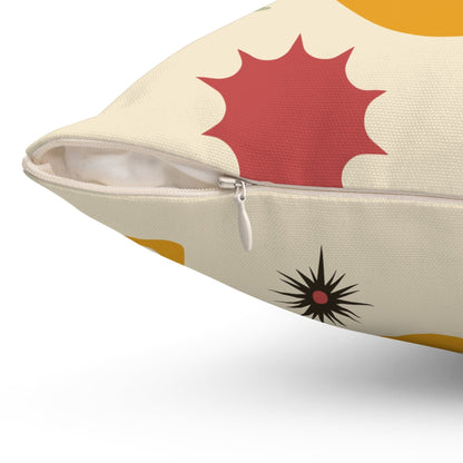 Kate McEnroe New York Atomic Cat Retro Mid Century Modern Starbursts Throw PillowThrow Pillows16894608314896095811