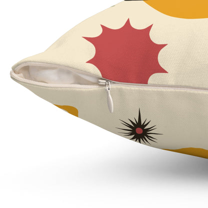 Kate McEnroe New York Atomic Cat Retro Mid Century Modern Starbursts Throw PillowThrow Pillows16894608314896095811