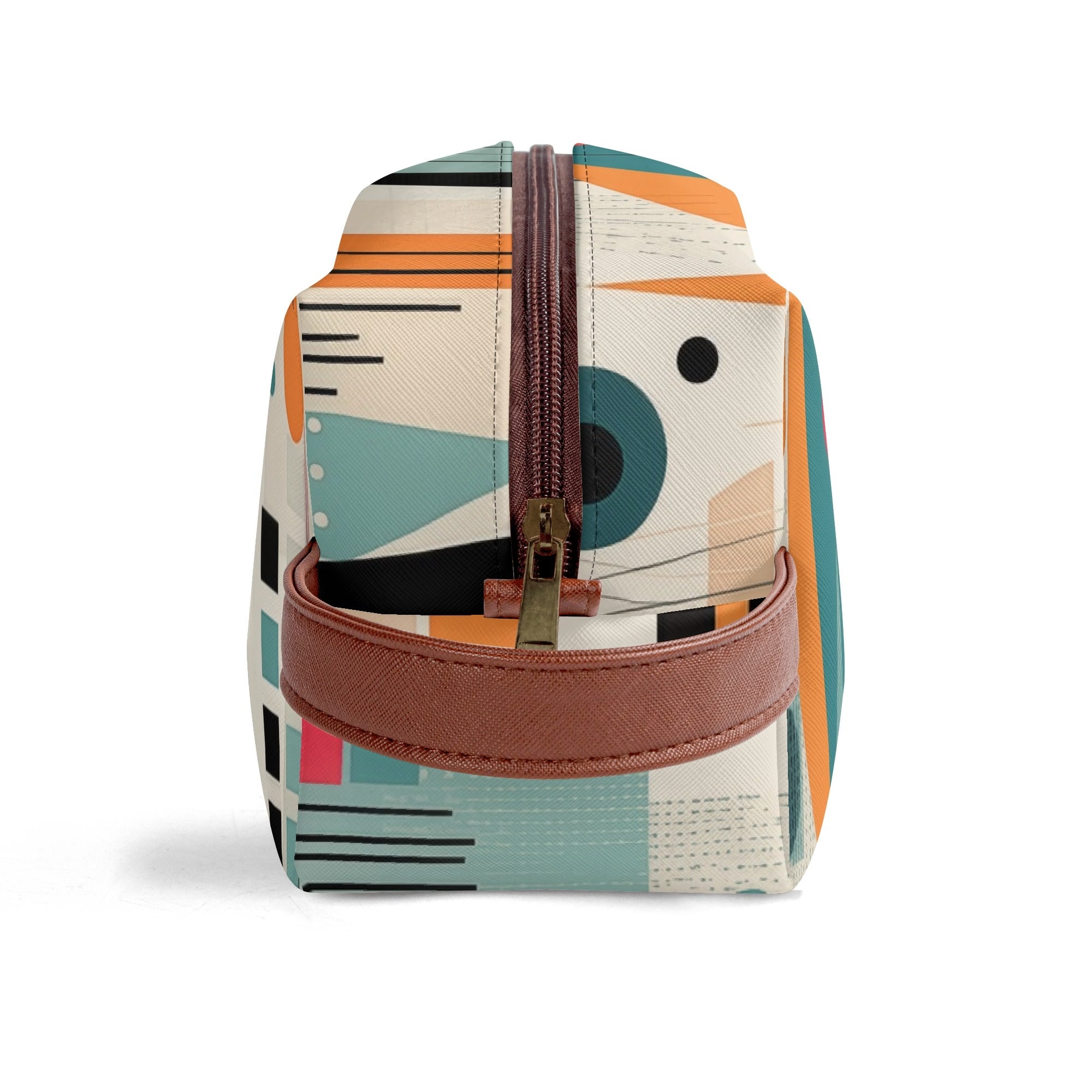 Kate McEnroe New York Atomic Cat Retro Mod Travel Dopp Kit, Mid Century Modern Geometric Toiletry Bag, 50s Space Age OrganizerCosmetic &amp; Toiletry BagsW0ZGL52W - 1
