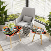 Kate McEnroe New York Atomic Cat Retro Nesting Tables, Mid Century Modern Striped Accent FurnitureNesting TablesIM8uIPvBuJ