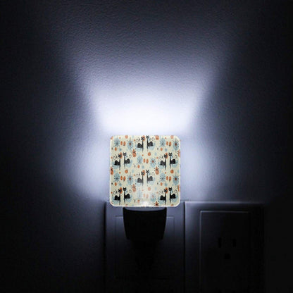 Kate McEnroe New York Atomic Cat Retro Night Light Set, Mid Century Modern Starburst Plug In Accent Light, 50s Kitsch MCM Cat DecorNight LightsKWlwGo1nyD