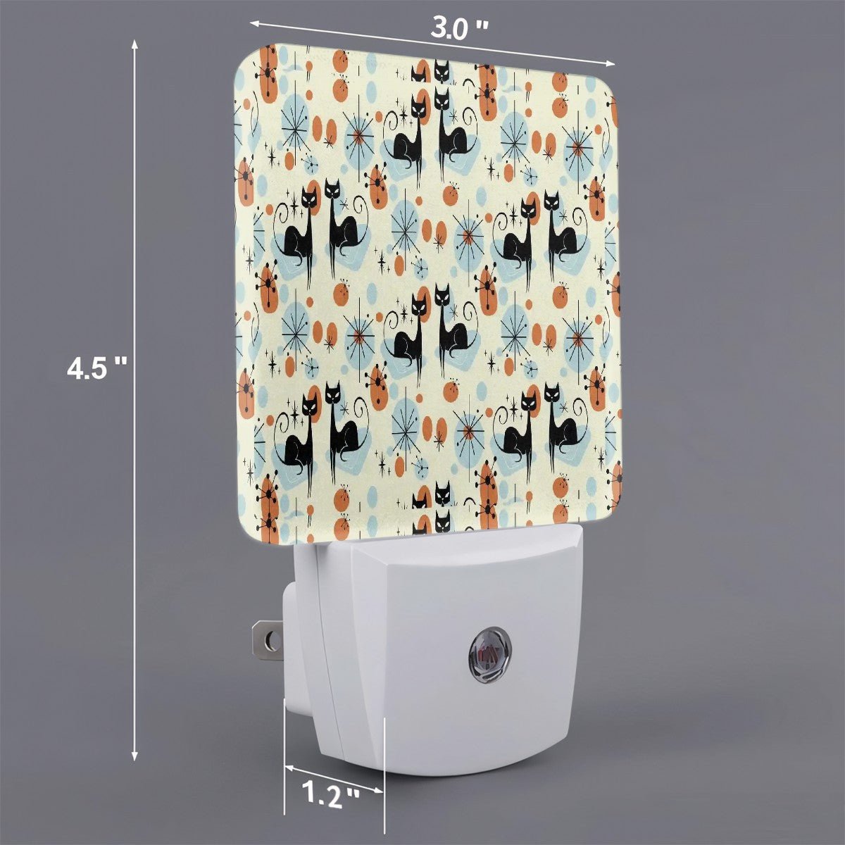 Kate McEnroe New York Atomic Cat Retro Night Light Set, Mid Century Modern Starburst Plug In Accent Light, 50s Kitsch MCM Cat DecorNight LightsKWlwGo1nyD