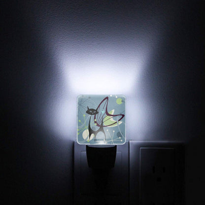 Kate McEnroe New York Atomic Cat Retro Night Light Set, Mid Century Modern Starburst Plug In Light, MCM Kitsch Hallway AccentNight LightsU2nwoauze9