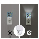 Kate McEnroe New York Atomic Cat Retro Night Light Set, Mid Century Modern Starburst Plug In Light, MCM Kitsch Hallway AccentNight LightsU2nwoauze9