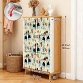 Kate McEnroe New York Atomic Cat Retro Shoe Cabinet, Mid Century Modern Starburst Accent StorageShoe StorageEf00FXGGqW