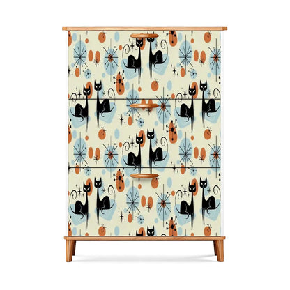 Kate McEnroe New York Atomic Cat Retro Shoe Cabinet, Mid Century Modern Starburst Accent StorageShoe StorageEf00FXGGqW