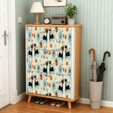 Kate McEnroe New York Atomic Cat Retro Shoe Cabinet, Mid Century Modern Starburst Accent StorageShoe StorageEf00FXGGqW