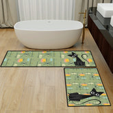 Kate McEnroe New York Atomic Cat Retro Starburst Mid Century Modern Kitchen Rug SetKitchen Floor MatsUa04dh29qZ