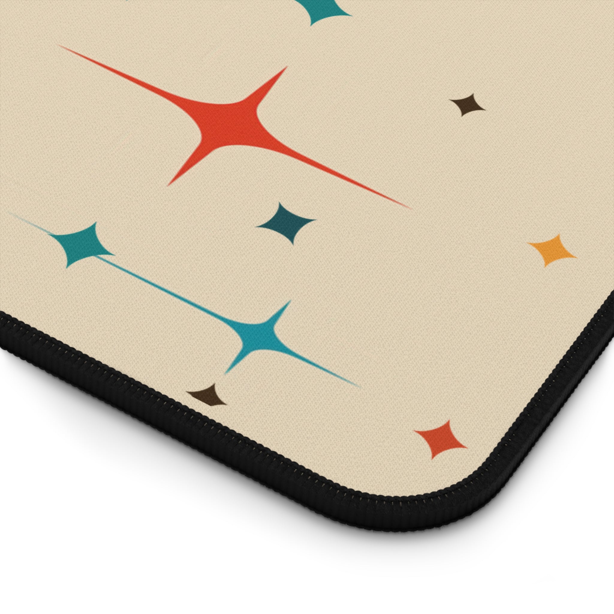 Kate McEnroe New York Atomic Cat Retro TV Desk Mat, Mid Century Modern Office Mouse Pad, Starburst Mod Computer MatDesk Mats35002703779876327260