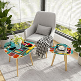 Kate McEnroe New York Atomic Cat Retro TV Nesting Tables, Mid Century Modern Amoeba Coffee Tables, 50s MCM Accent Tables, Vintage Pop Art Furniture SetNesting TablesnDcGhwFnBmCnX