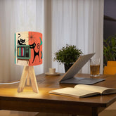 Kate McEnroe New York Atomic Cat Retro TV Table Lamp, Mid Century Modern Accent LightTable LampsxG0M7A5NEI