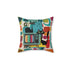 Kate McEnroe New York Atomic Cat Retro TV Throw Pillow, Mid Century Modern Amoeba Sofa Cushion Throw Pillows 14" × 14" 13812439911403494391