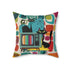 Kate McEnroe New York Atomic Cat Retro TV Throw Pillow, Mid Century Modern Amoeba Sofa CushionThrow Pillows41061020489737219028