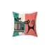 Kate McEnroe New York Atomic Cat Retro TV Throw Pillow, Mid Century Modern Living Room, Bedroom Accent Throw Pillows 14" × 14" 24512431634928325904