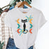 Kate McEnroe New York Atomic Cat Retro Vibes T-Shirt, Mid Century Modern Style, 50s Cool Cat Graphic TeeT-Shirts12174619863811950276