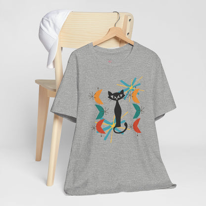 Kate McEnroe New York Atomic Cat Retro Vibes T-Shirt, Mid Century Modern Style, 50s Cool Cat Graphic TeeT-Shirts25233754336321849942