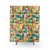 Kate McEnroe New York Atomic Cat Shower Curtain, Mid Century Modern Retro Bath DecorShower Curtains42506816848408940557