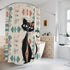 Kate McEnroe New York Atomic Cat Shower Curtain Mid Century Modern Retro Kitschy Bath DecorShower Curtains99537156856523981201