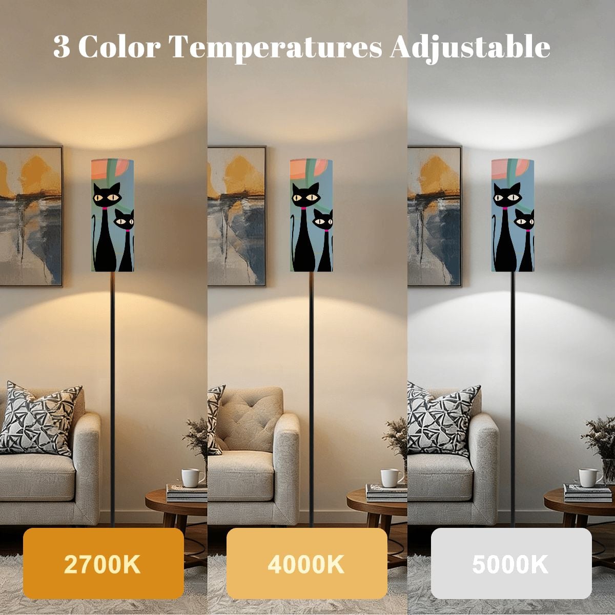 Kate McEnroe New York Atomic Cat Slim Floor Lamp, Mid Century Modern Retro LightingSlim Floor LampsNSGYLlUEwt
