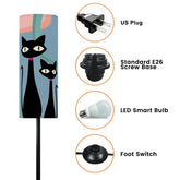 Kate McEnroe New York Atomic Cat Slim Floor Lamp, Mid Century Modern Retro LightingSlim Floor LampsNSGYLlUEwt