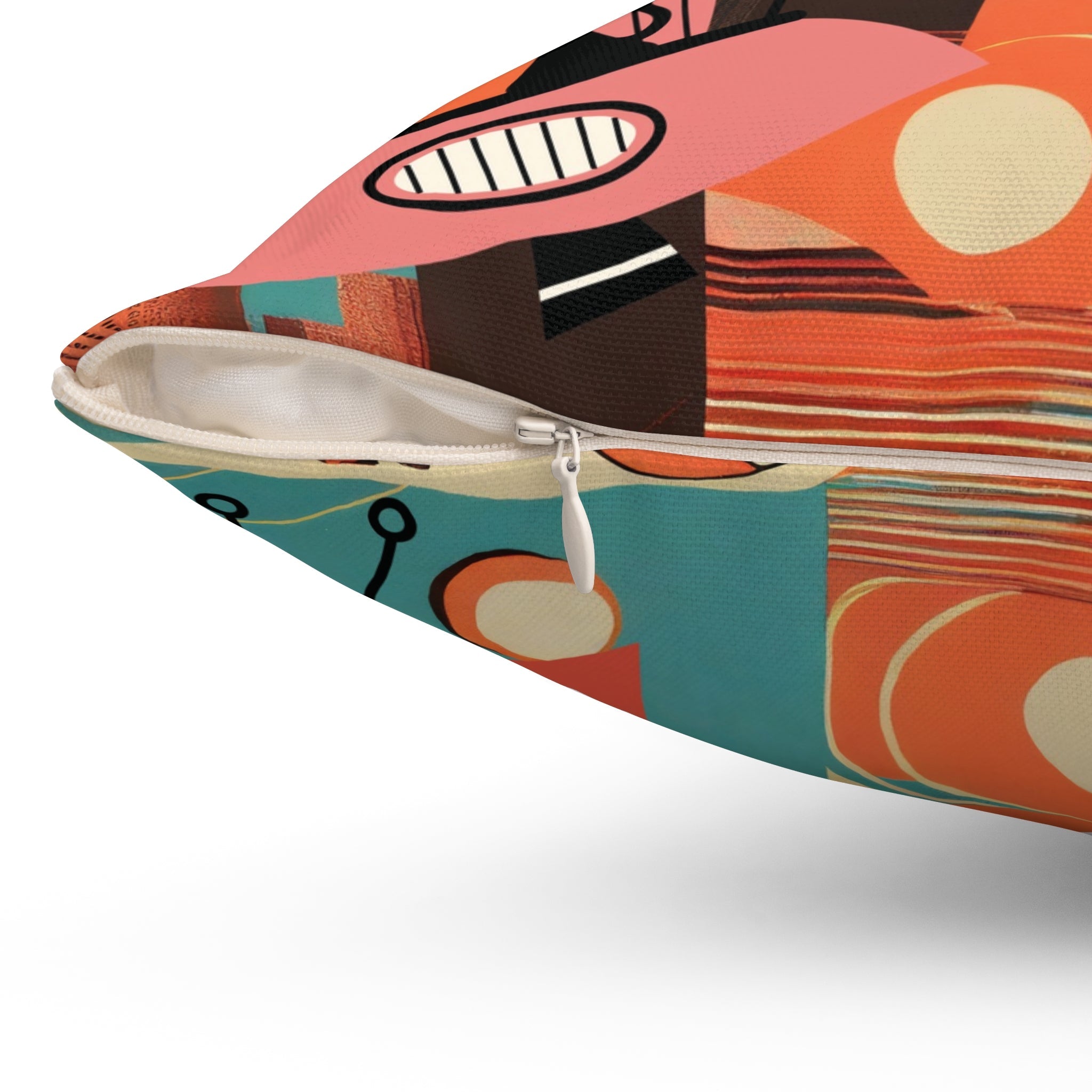 Kate McEnroe New York Atomic Cat Space Age Throw Pillow, Mid Century Modern Retro Rocket CushionThrow Pillows45651049319221681018