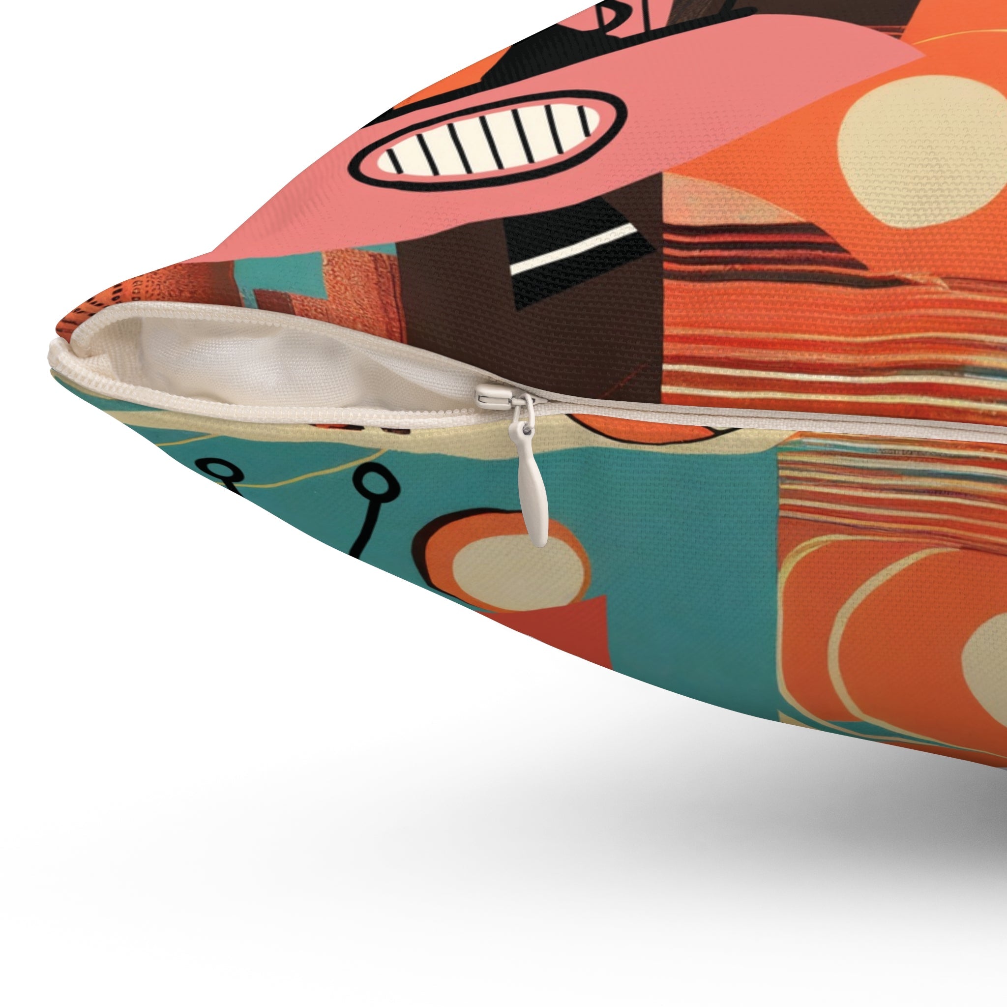 Kate McEnroe New York Atomic Cat Space Age Throw Pillow, Mid Century Modern Retro Rocket CushionThrow Pillows45651049319221681018