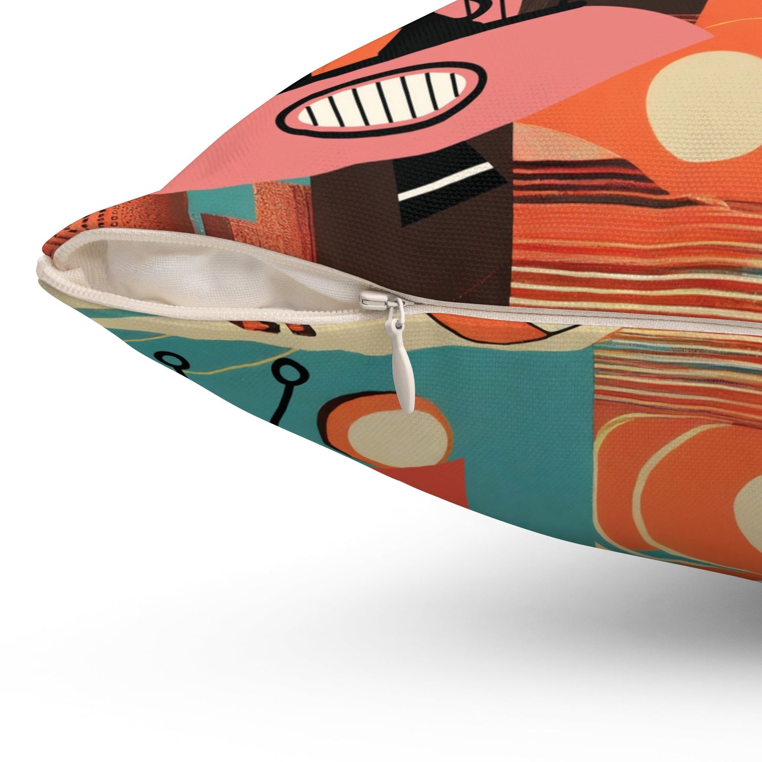 Kate McEnroe New York Atomic Cat Space Age Throw Pillow, Mid Century Modern Retro Rocket CushionThrow Pillows45651049319221681018