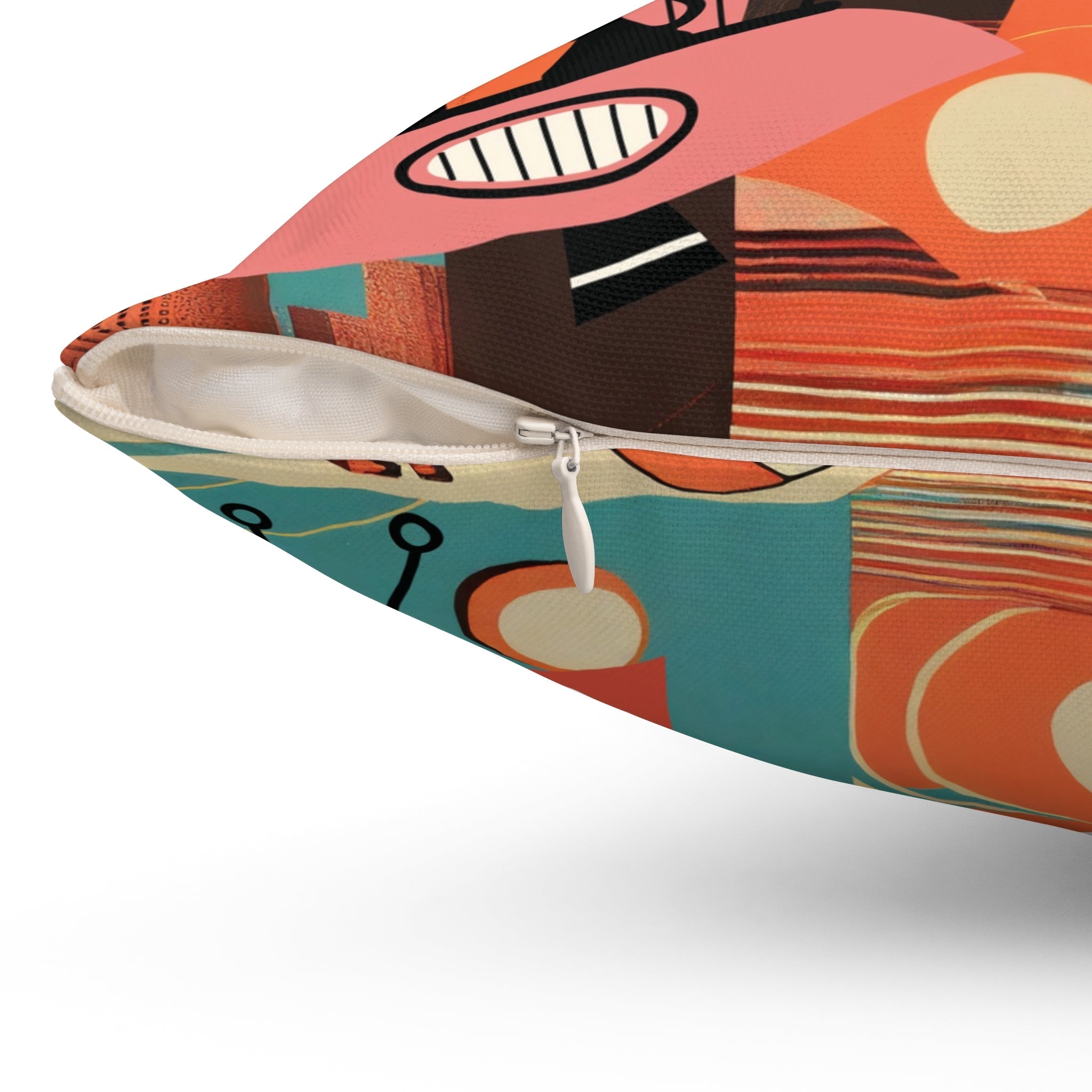 Kate McEnroe New York Atomic Cat Space Age Throw Pillow, Mid Century Modern Retro Rocket CushionThrow Pillows45651049319221681018