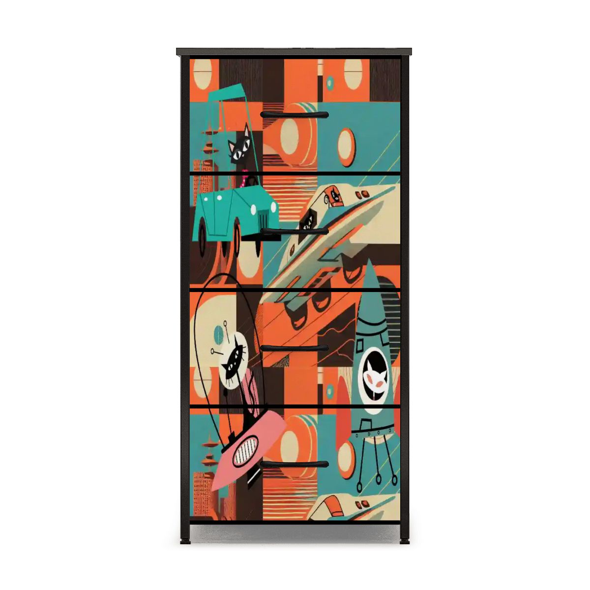 Kate McEnroe New York Atomic Cat Sputnik 50s Space Age Mid Century Modern DresserDressers33yICqf6wd