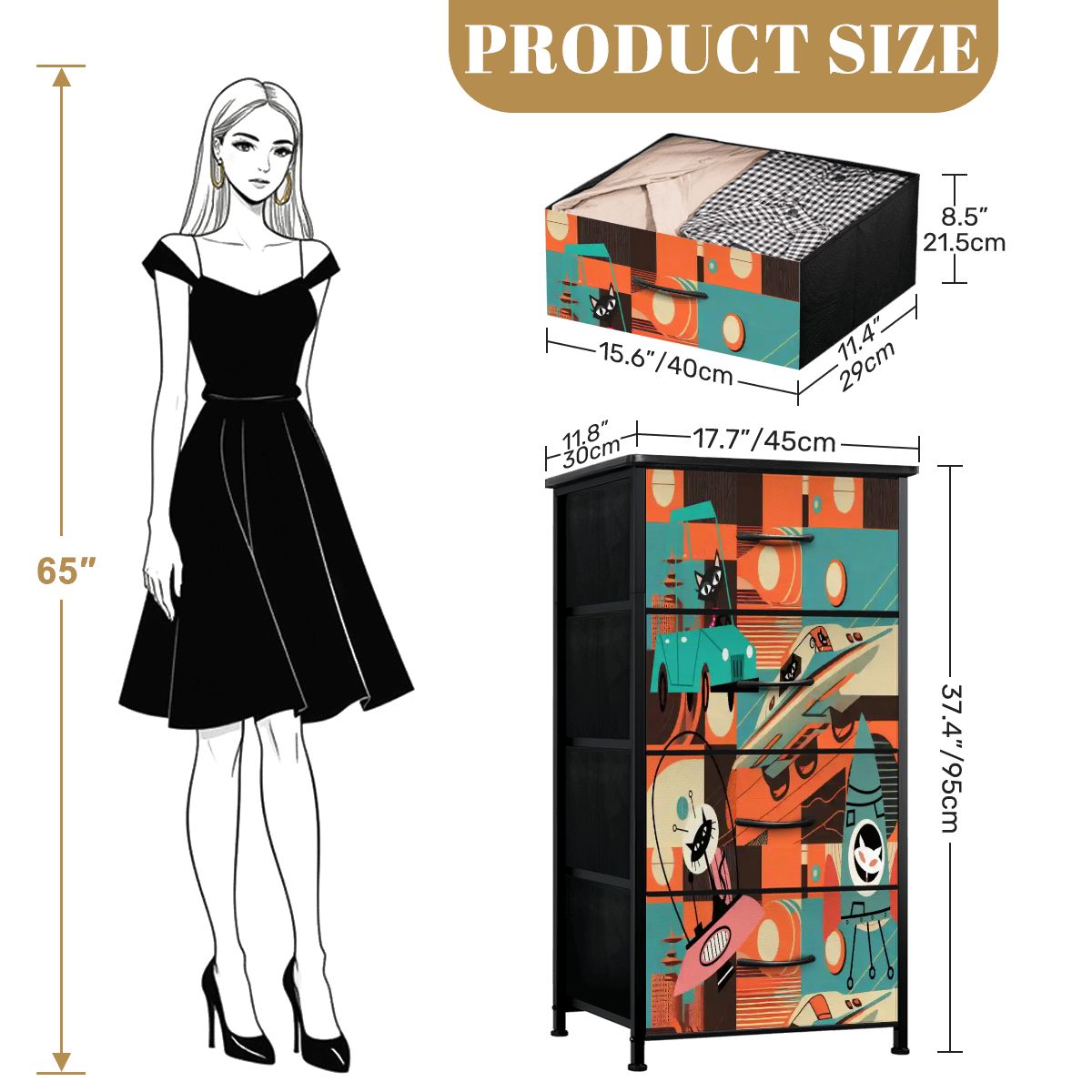 Kate McEnroe New York Atomic Cat Sputnik 50s Space Age Mid Century Modern DresserDressers33yICqf6wd