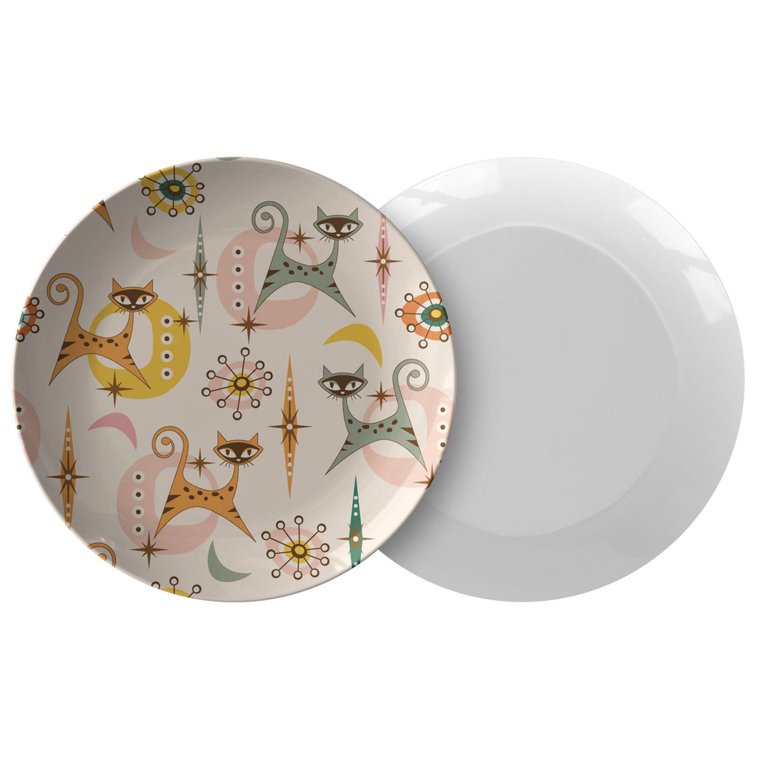 Kate McEnroe New York Atomic Cat Sputnik Dinner Plate, Mid Century Modern DinnerwarePlates9820SINGLE