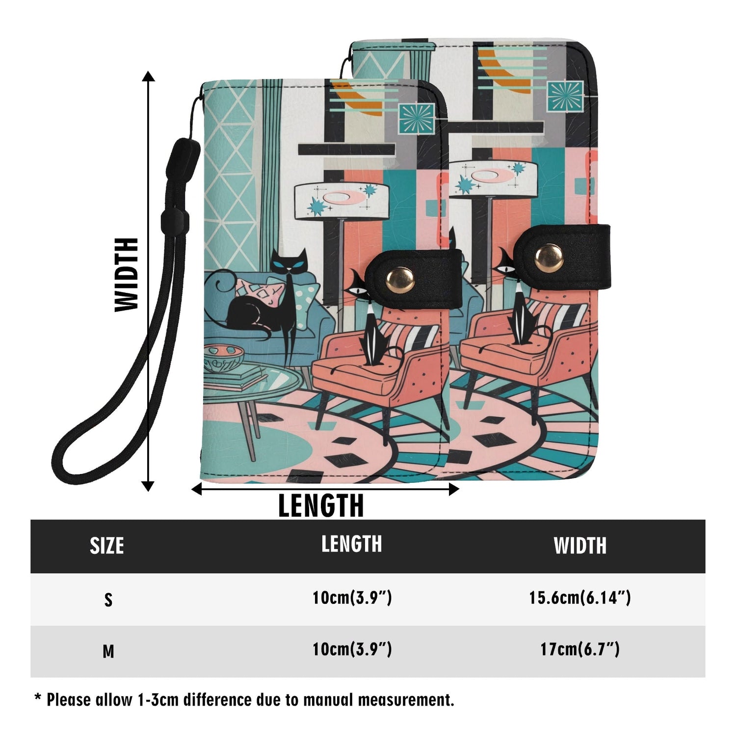 Kate McEnroe New York Atomic Cat Sputnik Lounge Flip Phone Case, Mid Century Modern Retro Flip Case ClutchPhone CasesWQE78G1W - 1