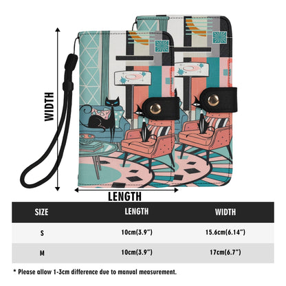 Kate McEnroe New York Atomic Cat Sputnik Lounge Flip Phone Case, Mid Century Modern Retro Flip Case ClutchPhone CasesWQE78G1W - 1