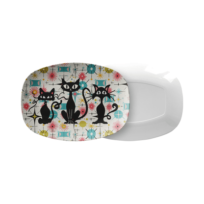 Kate McEnroe New York Atomic Cat Starburst Mid Century Modern Serving PlatterServing PlattersPLT-ATMC-CAT