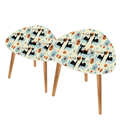 Kate McEnroe New York Atomic Cat Starburst Nesting Tables, Sputnik Mid Century Modern Sexton Cat, Retro 50s Boomerang Coffee Table SetNesting TablesnxQFWEAZcNXFL
