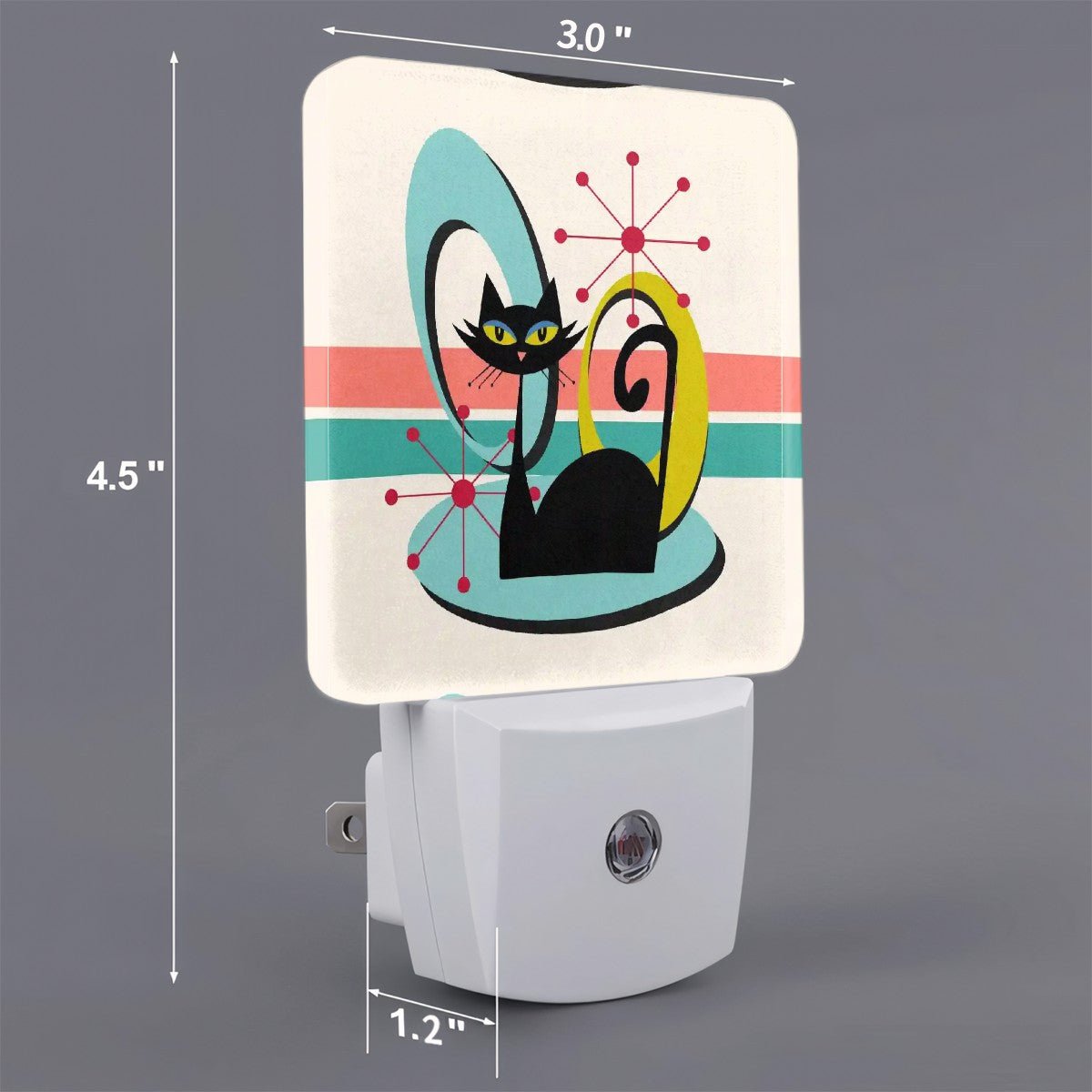 Kate McEnroe New York Atomic Cat Starburst Night Light Set, Retro Mid Century Modern MCM 50s Kitschy Home DecorNight LightstDPWzw4eyT