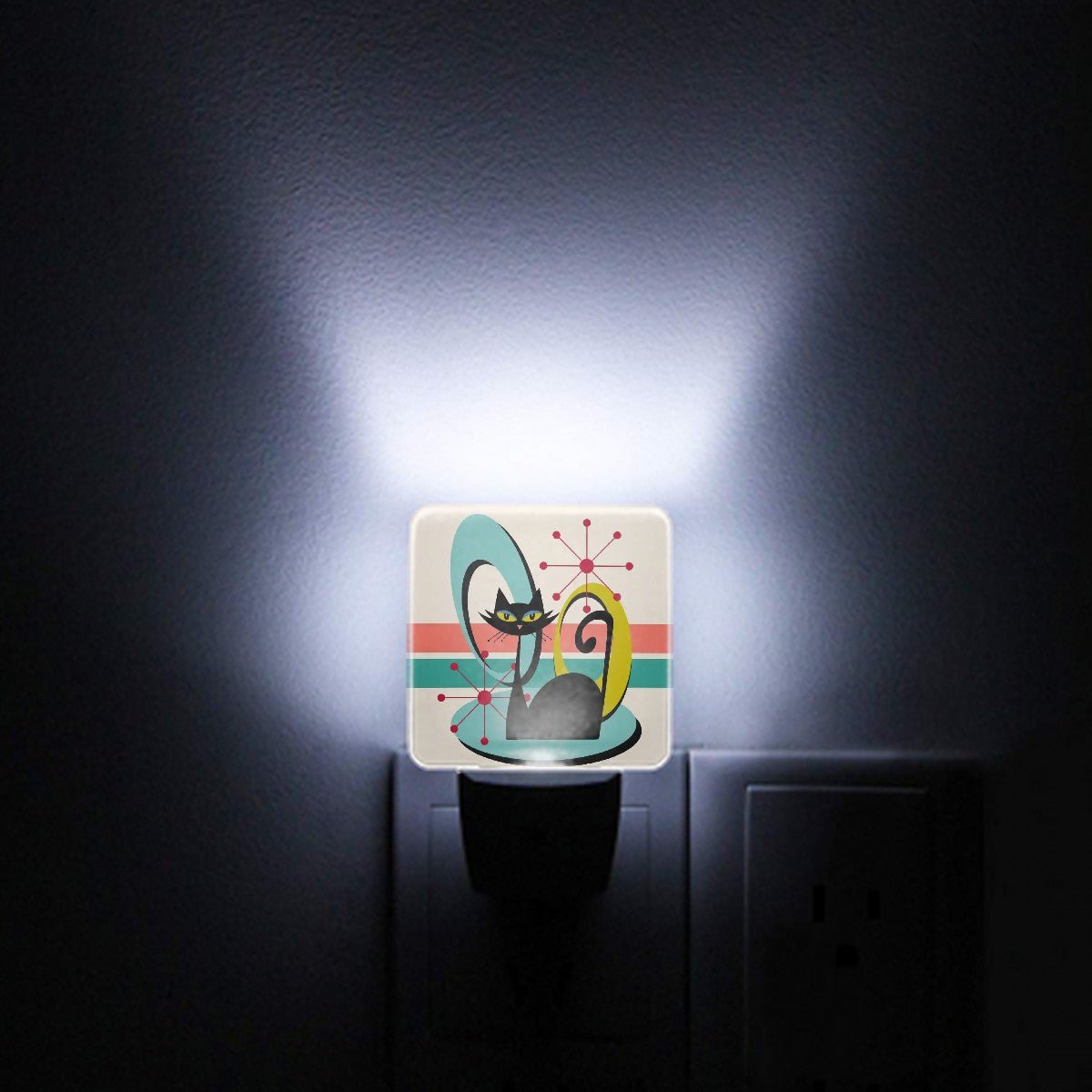 Kate McEnroe New York Atomic Cat Starburst Night Light Set, Retro Mid Century Modern MCM 50s Kitschy Home DecorNight LightstDPWzw4eyT
