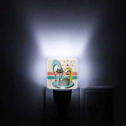 Kate McEnroe New York Atomic Cat Starburst Night Light Set, Retro Mid Century Modern MCM 50s Kitschy Home DecorNight LightstDPWzw4eyT