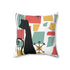 Kate McEnroe New York Atomic Cat Starburst Throw Pillow, Mid Century Modern Retro Geometric Living Room, Bedroom CushionsThrow Pillows10215392627917679907