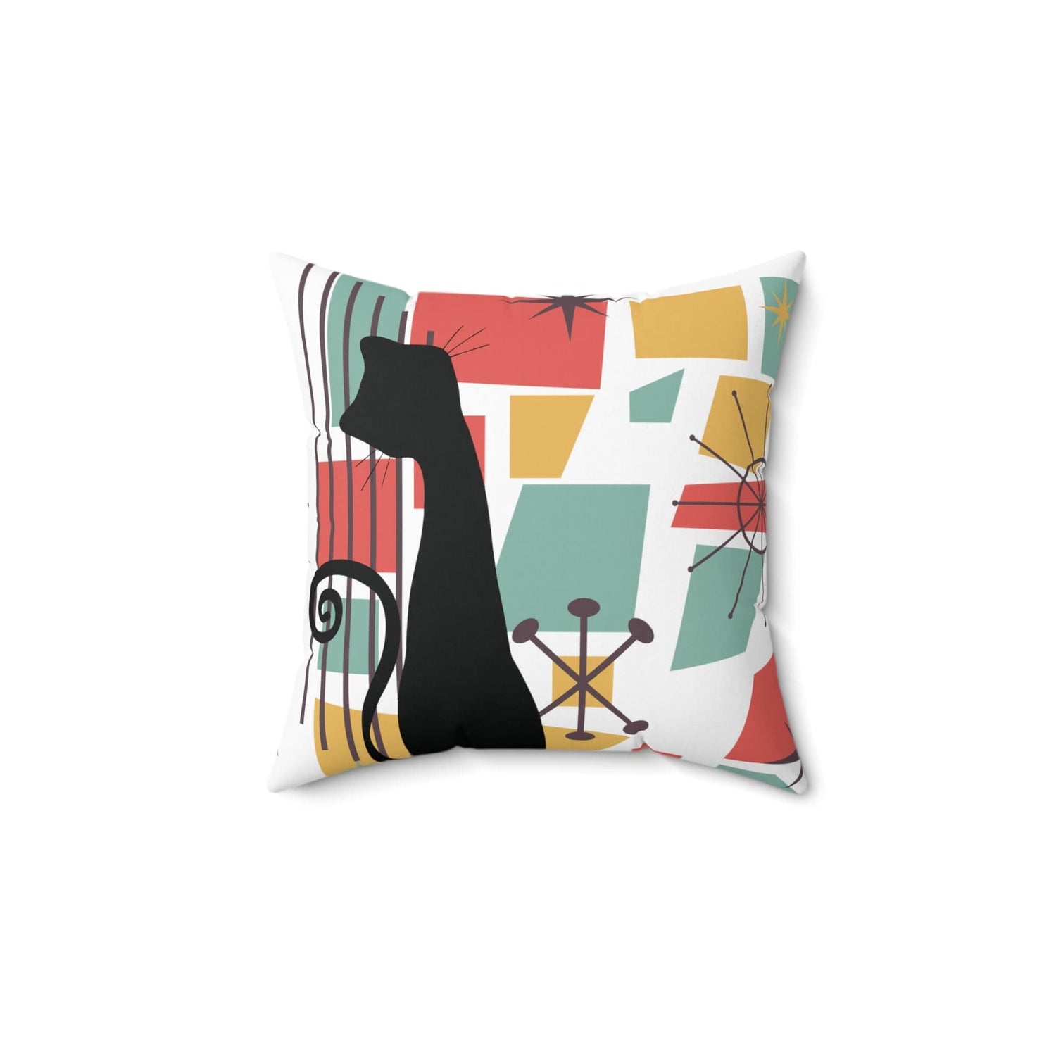 Kate McEnroe New York Atomic Cat Starburst Throw Pillow, Mid Century Modern Retro Geometric Living Room, Bedroom CushionsThrow Pillows33112538591988151810